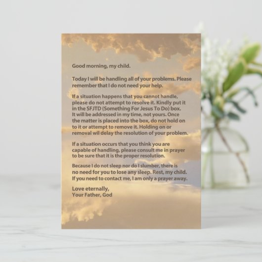 Letter from God Faith Encouragement & Blessings  カード (スタンド正面)