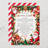 Letter From Santa Claus Christmas Card 招待状 (正面/裏面)