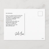 Letter From Santa Claus Nice List Photo Christmas シーズンポストカード (裏面)