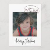 Letter From Santa Claus Nice List Photo Christmas シーズンポストカード (正面)