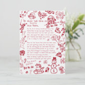  Letter from Santa Hand Draw Doodle, Santa 招待状 (スタンド正面)