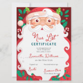 Letter from Santa Nice List Certificate Christmas (裏面)