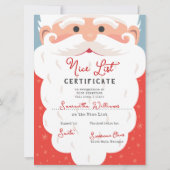 Letter from Santa Nice List Certificate Christmas (裏面)