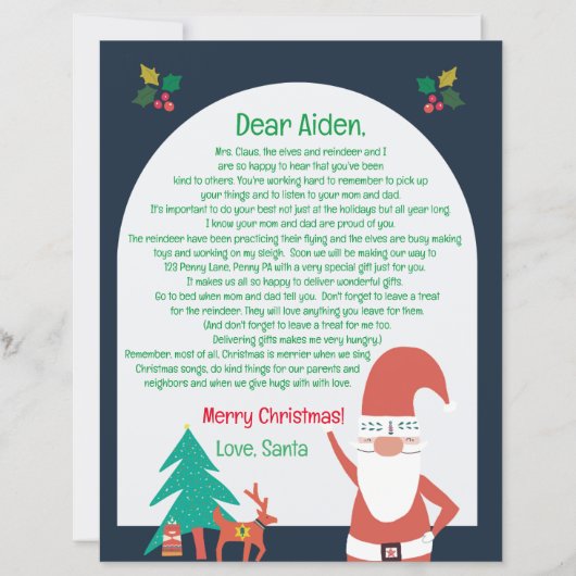 Letter from Santa Nordic Merry Christmas (正面)