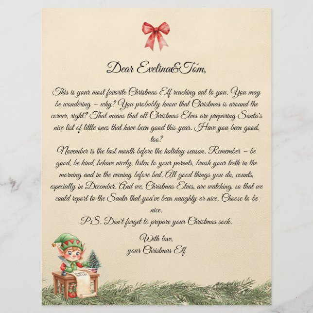 Letter From The Christmas Elf (正面)