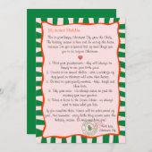 Letter from the Christmas Elf North Pole Deed List 招待状 (正面/裏面)