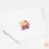 Letter Gかわいい女の子アニメ ラウンドシール (封筒)