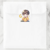 Letter Gかわいい男の子アニメ スクエアシール (バッグ)