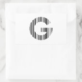 LETTER Gバーコード最初のイニシャルバーコードパターン 長方形シール (バッグ)