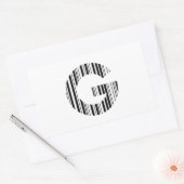LETTER Gバーコード最初のイニシャルバーコードパターン 長方形シール (封筒)
