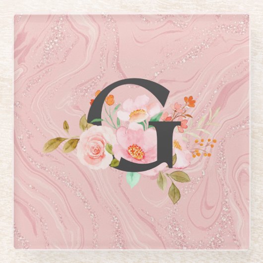 Letter G ガラスコースター (正面)