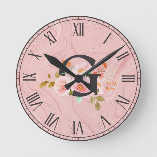 Letter G ラウンド壁時計 (正面)