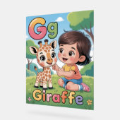 Letter G Alphabet Poster – G is for Giraffe  アクリルサイン (傾斜)