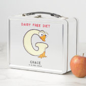 Letter G Goose名前アレルギーの追加新学期 メタルランチボックス (インサイチュ)