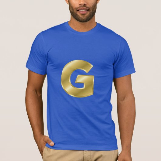 Letter G Men's Basic Bella Canvas T-Shirt Tシャツ (正面)