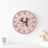 Letter H ラージ壁時計 (ホーム)