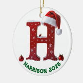 Letter h ceramic ornament セラミックオーナメント (左)