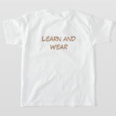 Letter H Horse 教育キッズTシャツ | 大文字 Tシャツ (レイダウン裏面)