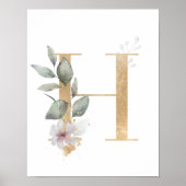 Letter H Monogram Poster ポスター (正面)