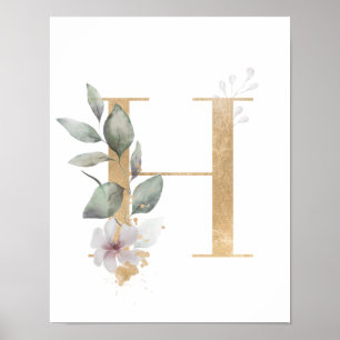 Letter H Monogram Poster ポスター