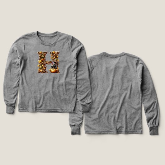 Letter H Thanksgiving gift style  (デザイン 正面＆背面)