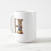 Letter H Thanksgiving gift style コーヒーマグカップ (正面左)