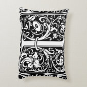 Letter I中世モノグラムアールヌーボー アクセントクッション (裏面(縦))