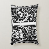 Letter I中世モノグラムアールヌーボー アクセントクッション (正面(垂直))