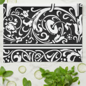 Letter I中世モノグラムアールヌーボー キッチンタオル (折り畳み)