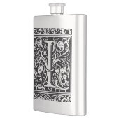 Letter I中世モノグラムアールヌーボー フラスク (左)