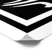 Letter I中世モノグラムアールヌーボー ポスター (角)