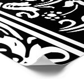 Letter I中世モノグラムヴィンテージイニシャル ポスター (角)