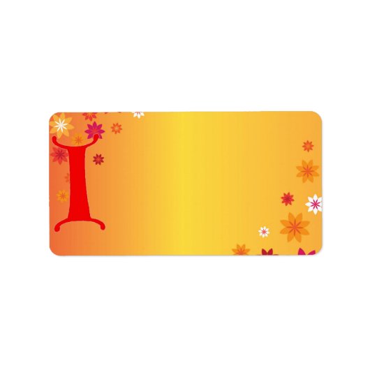 Letter I住所 シール (正面)