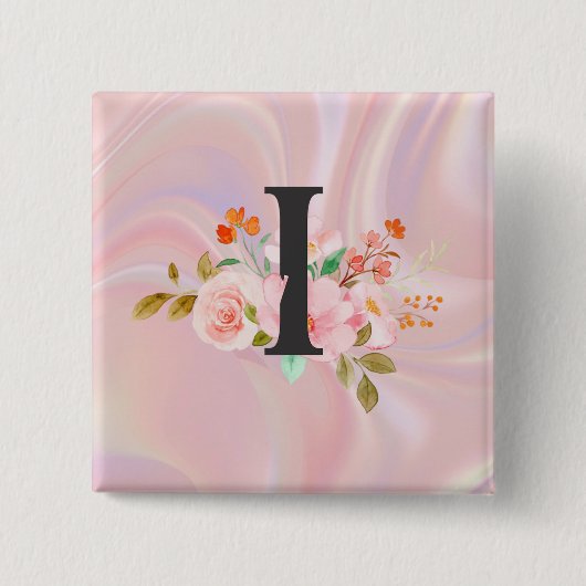 Letter I 缶バッジ (正面)