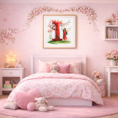 Letter I Cherry Blossom Fairy Poster - Fairy Art  ポスター