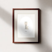Letter I Nursery Wall Art - Custom Baby Name Print ポスター