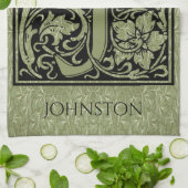 Letter jの最初の文字モノグラパーソナライズされたム キッチンタオル (折り畳み)