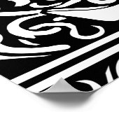 Letter J中世モノグラムヴィンテージイニシャル ポスター (角)