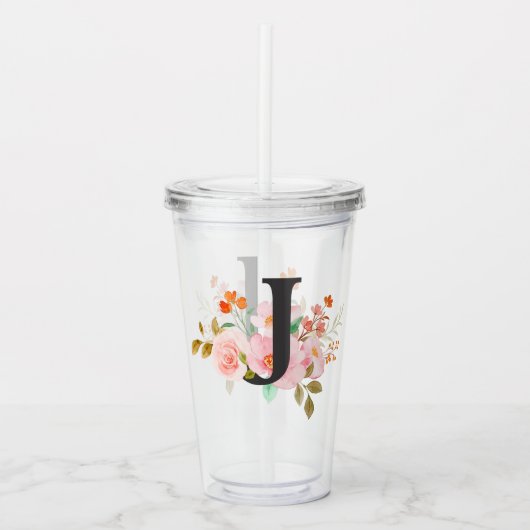 Letter J アクリルタンブラー (正面)