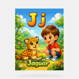 Letter J アルファベットポスター – JはジャガーのJ アクリルサイン
