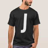 LETTER J ALPHABET MONOGRAM INITIAL Tシャツ (正面)