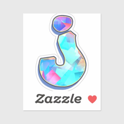 Letter J -  Color Mix シール (シート)