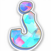 Letter J -  Color Mix シール (正面)