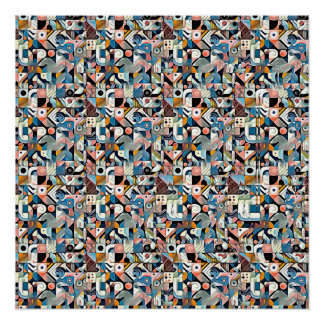 LETTER J STEREOGRAM 20"x20", Semi-Gloss, No Frame ポスター