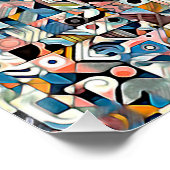 LETTER J STEREOGRAM 20"x20", Semi-Gloss, No Frame ポスター (コーナー)