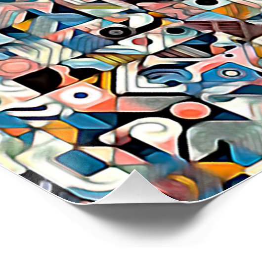 LETTER J STEREOGRAM 20"x20", Semi-Gloss, No Frame ポスター (コーナー)