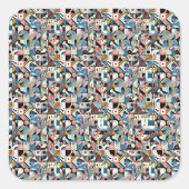 Letter J Stereogram, Set of 6, Large 3x3 スクエアシール (正面)