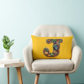 Letter J Thanksgiving style gift ランバークッション (椅子)