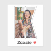 Letter K Alphabet & Photo Custom-Cut Vinyl Sticker シール (シート)