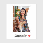 Letter K Alphabet & Photo Custom-Cut Vinyl Sticker シール